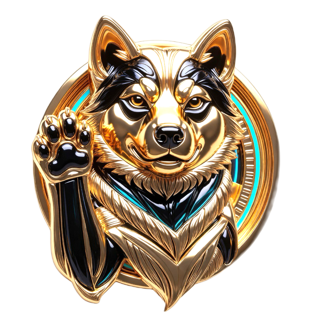 Hi Doge mascot emblem
